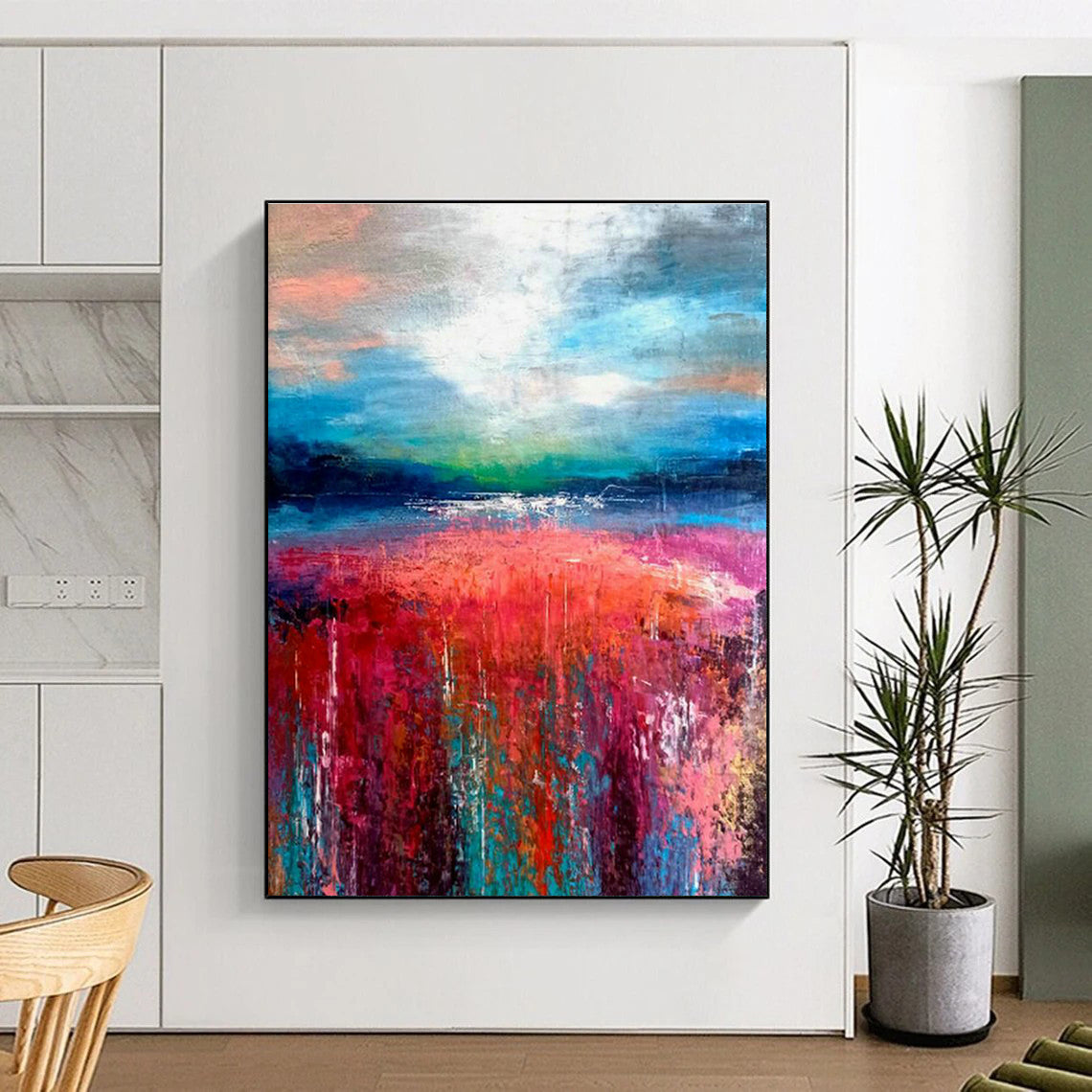 Extra Large Custom Handmade Abstract Wall Art for Calligraphy Studios  DLZ0011