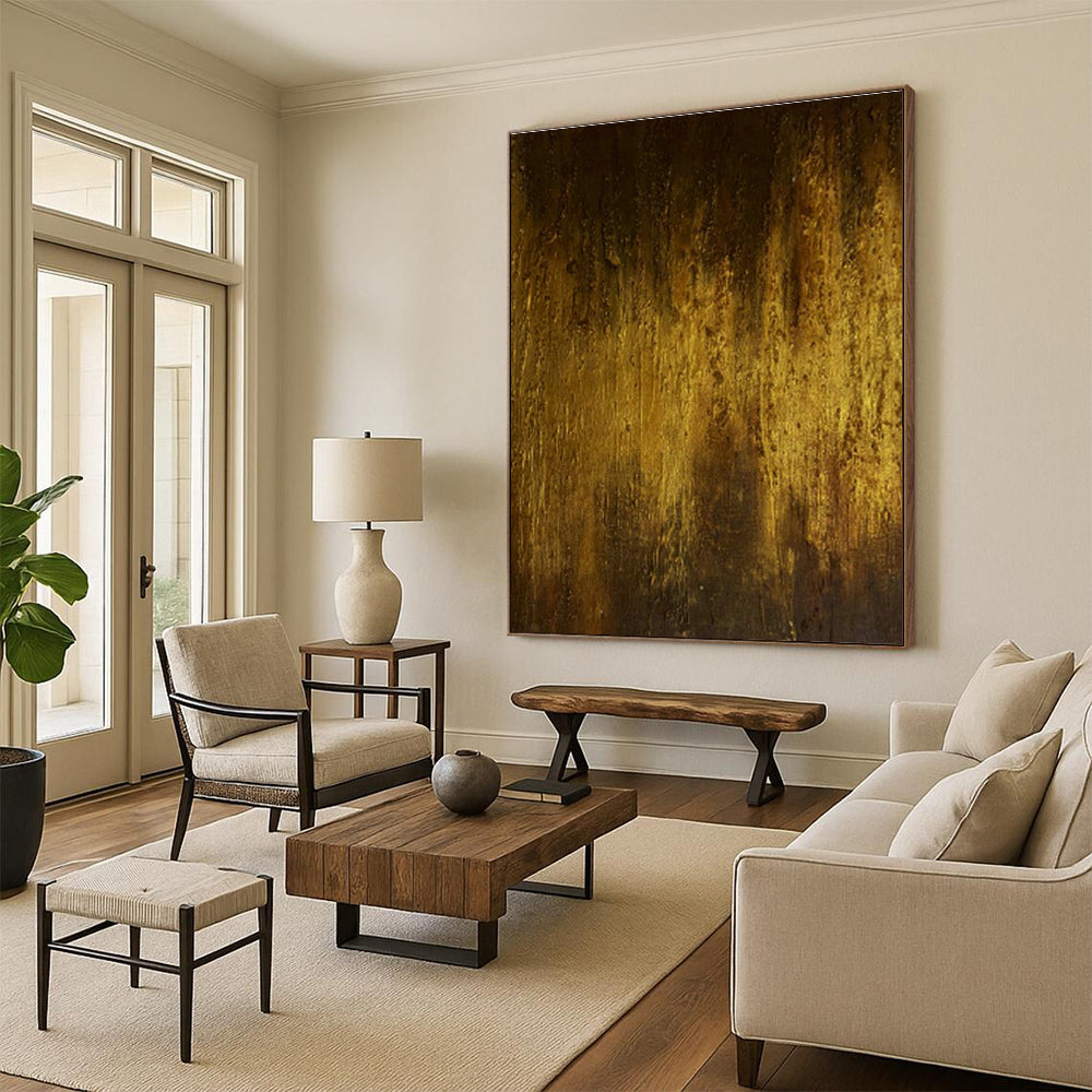 Immense Custom Hand-Painted Abstract Art for Historic Lighthouse Keepers' Quarters  DLZ0031