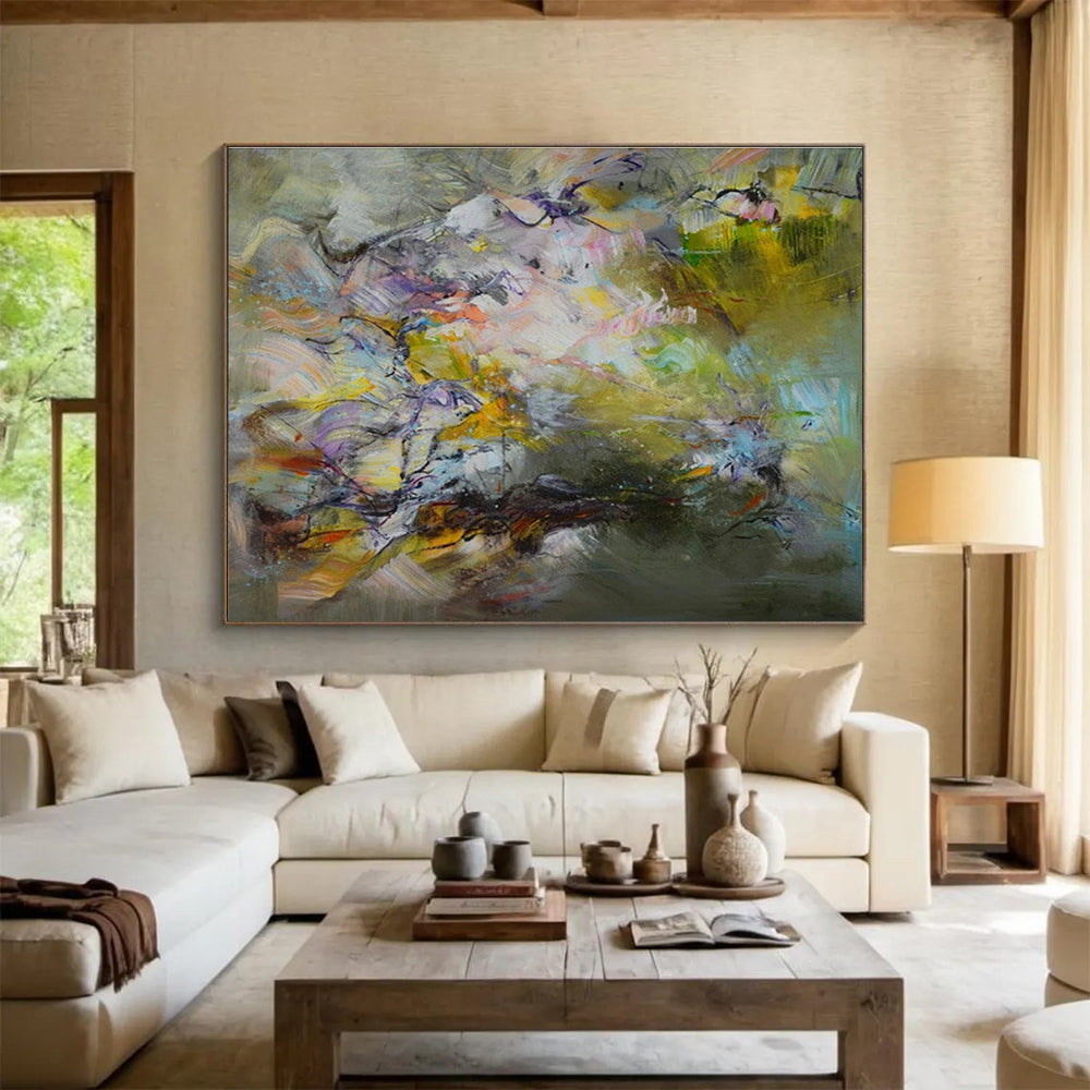 Oversized Custom Hand-Painted Abstract Art for Subterranean Cave Art Conservation and Study Institute DLZ3042