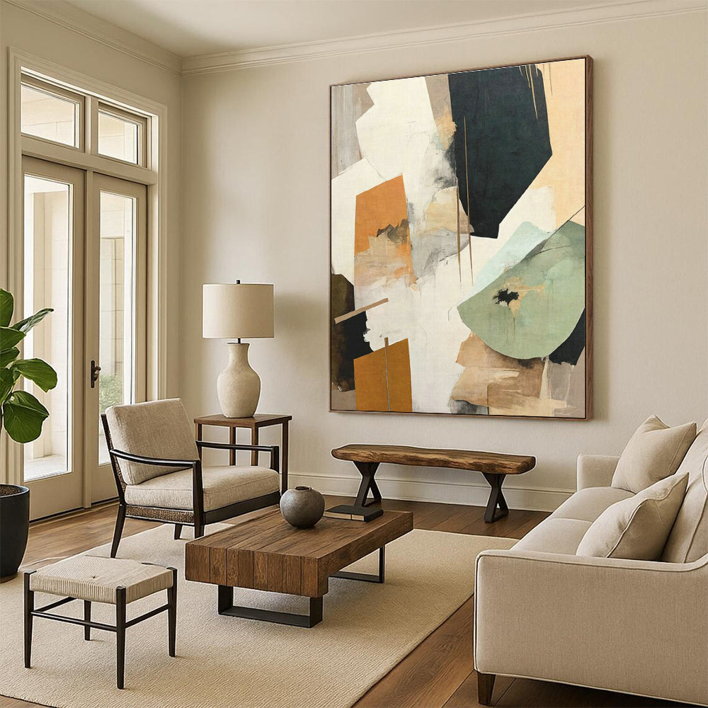 Large Custom Handmade Abstract Canvas for Office and Cottage Bedroom DLZ1622