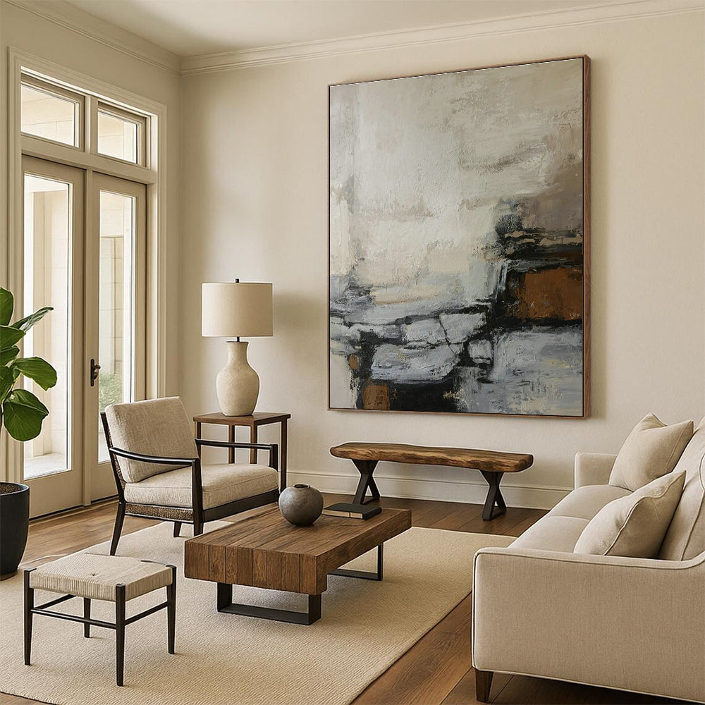 Extra-Large Custom Hand-Painted Abstract Art for Office & Bedroom DLZ1014