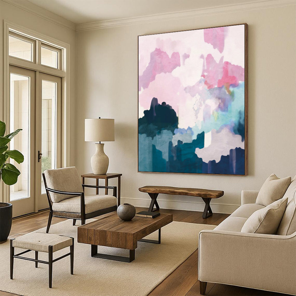 Pastel Abstract Shapes Painting ADGE235