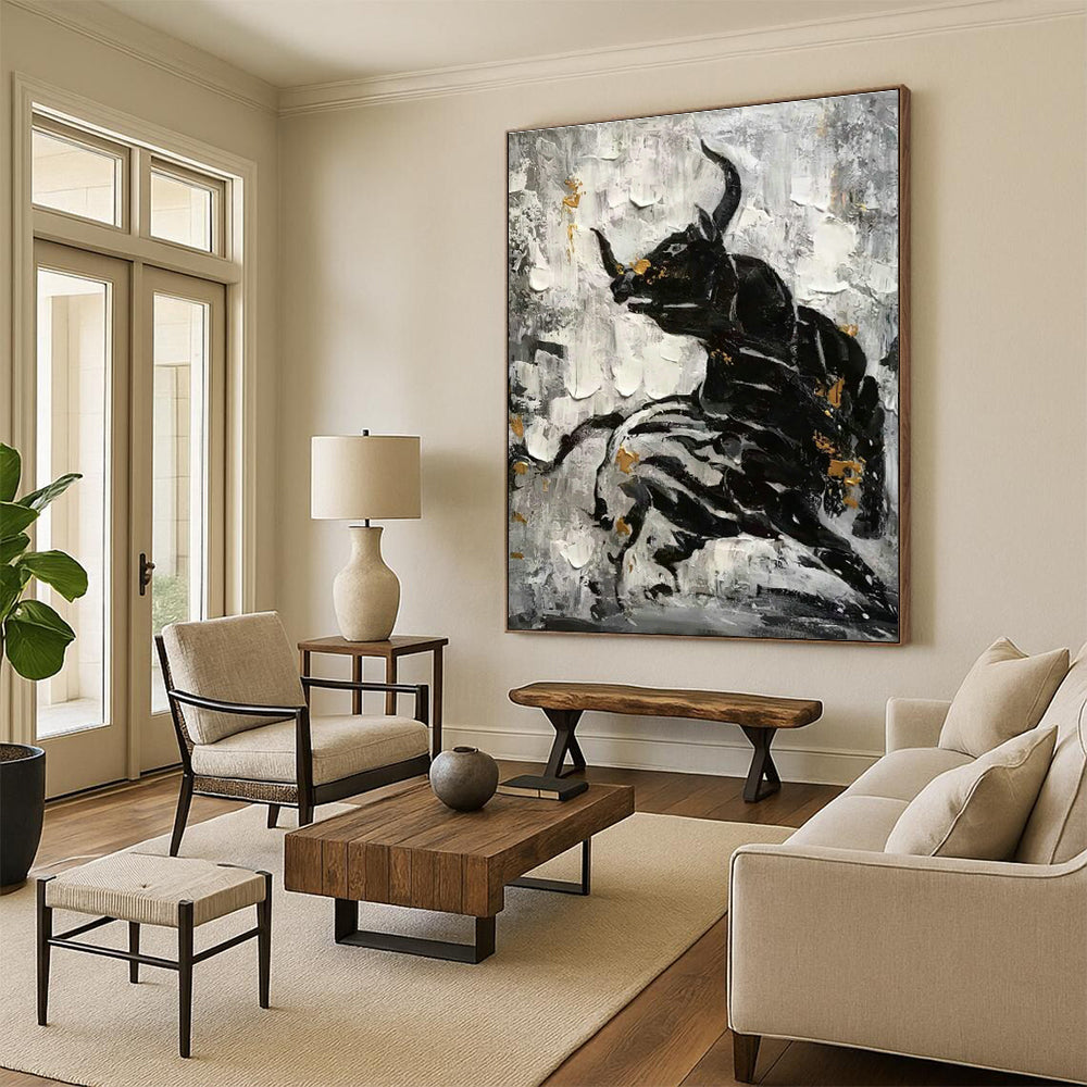 Grand - Scale Custom Abstract Paintings for Dining Room and Cottage Bedroom DLZ0527