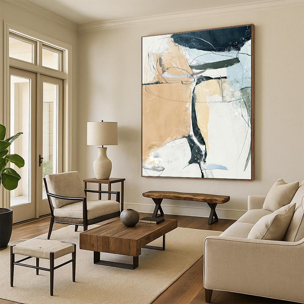 Colossal Custom - Fit Handmade Abstract Painting for Bedroom & Dining Room DLZ2223
