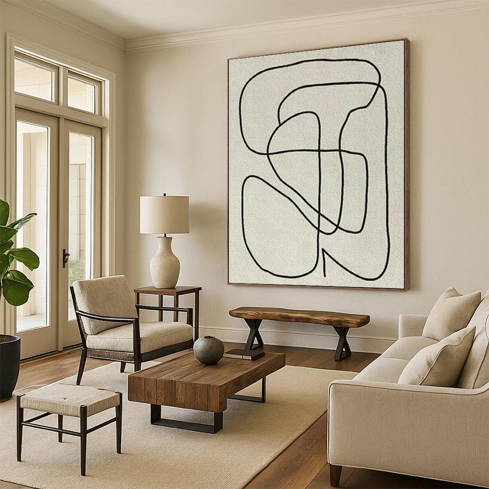 Large Hand-Painted Abstract Art for Bedroom and Hallway DLZ1527
