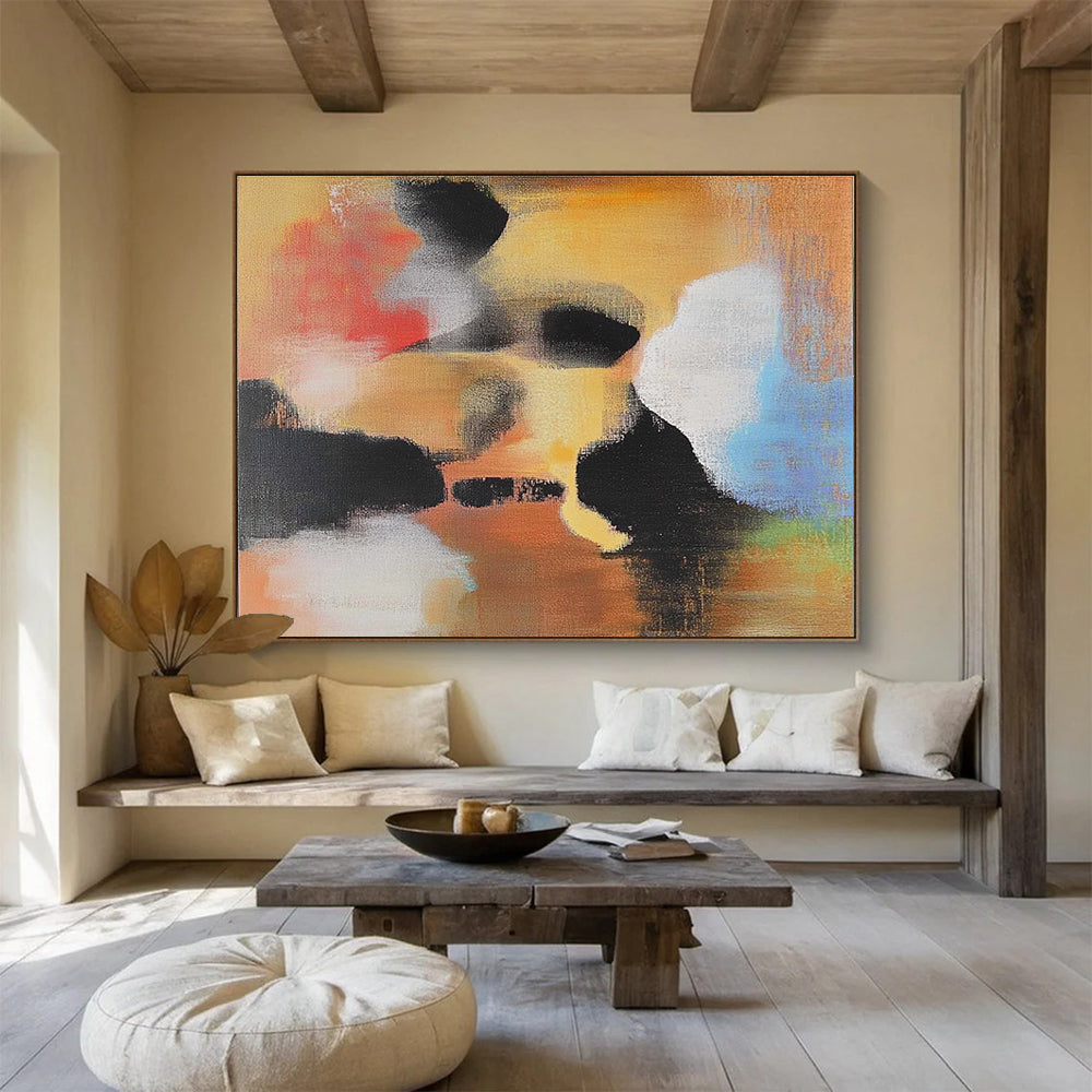 Soft Color Abstract - Subtle Tonal Abstract Painting DYP002