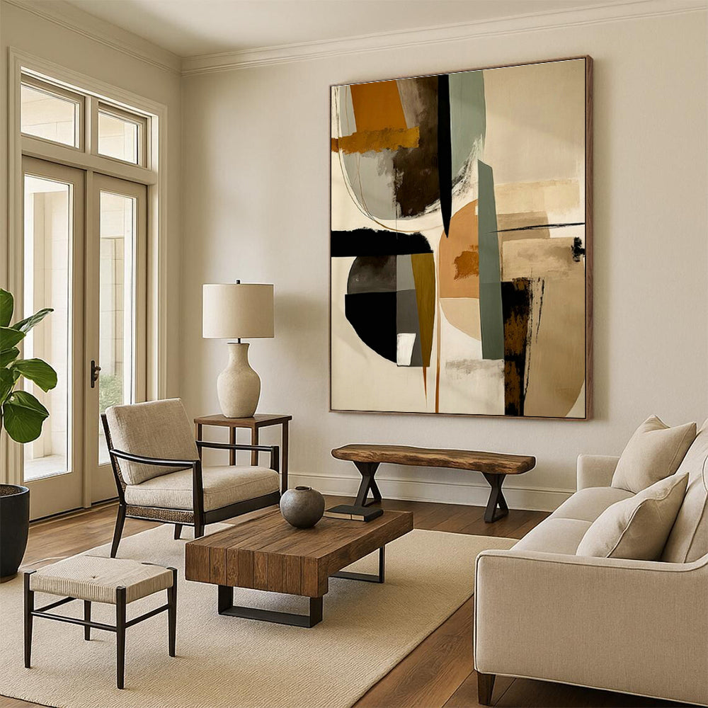 Handmade Abstract Art for Cottage Office and Cottage Hallway DLZ1633