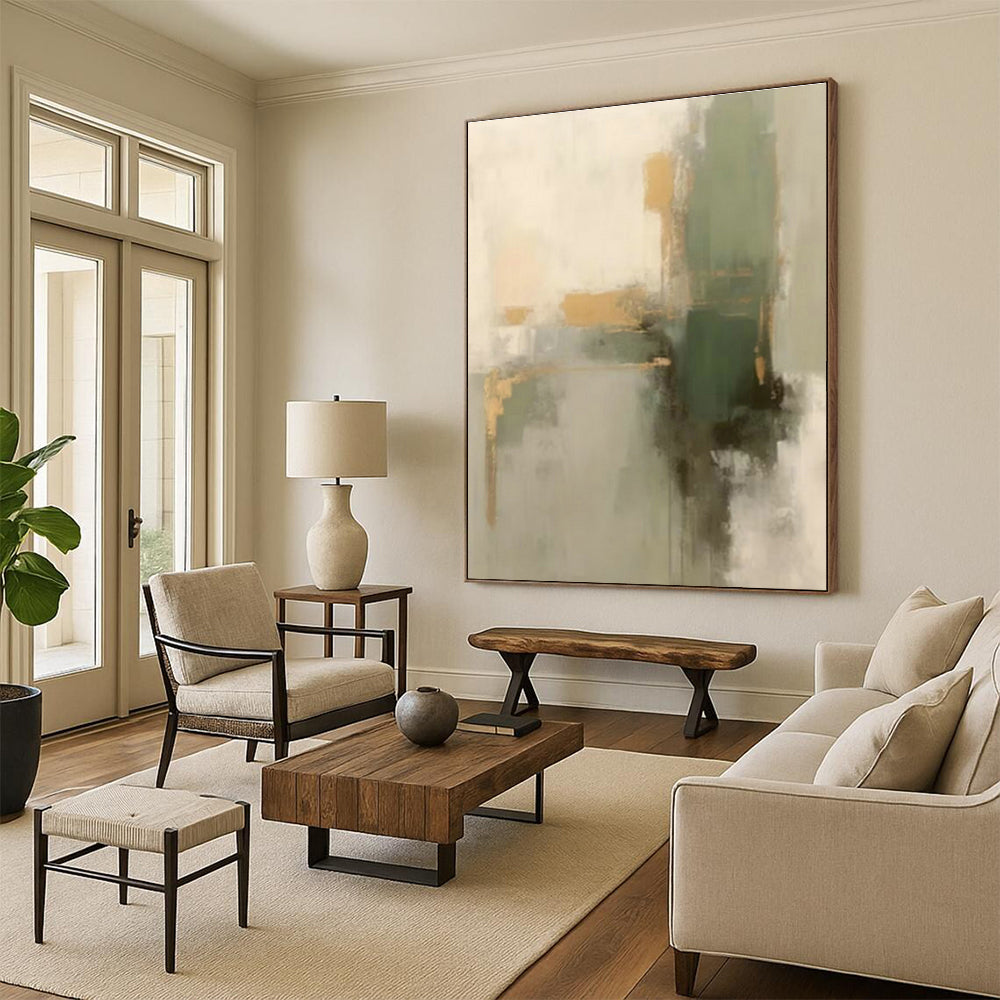 Custom - Made Hand - Painted Abstract Murals for Cottage Office Lofts & Bedroom Window Seat Cushions DLZ0836