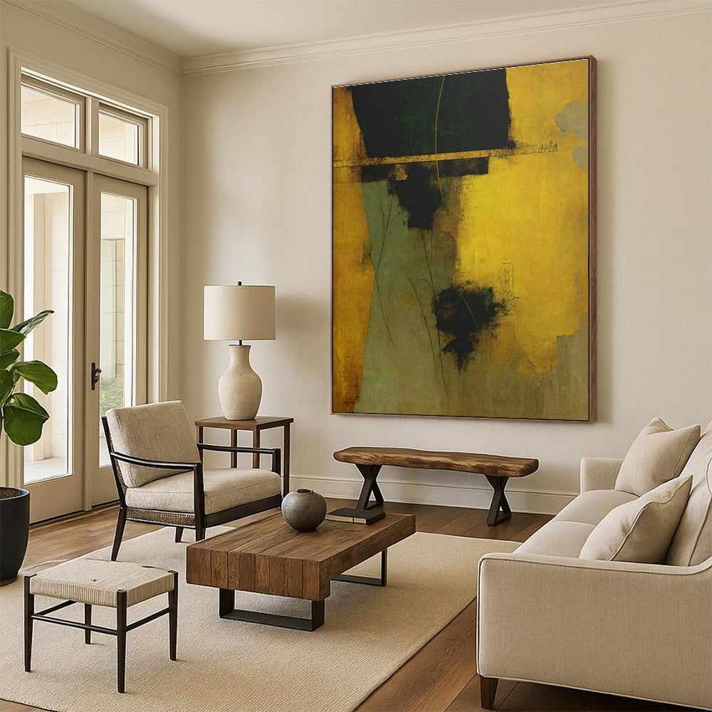 Custom Hand-Painted Abstract Painting for Bedroom and Cottage Living Room DLZ1634