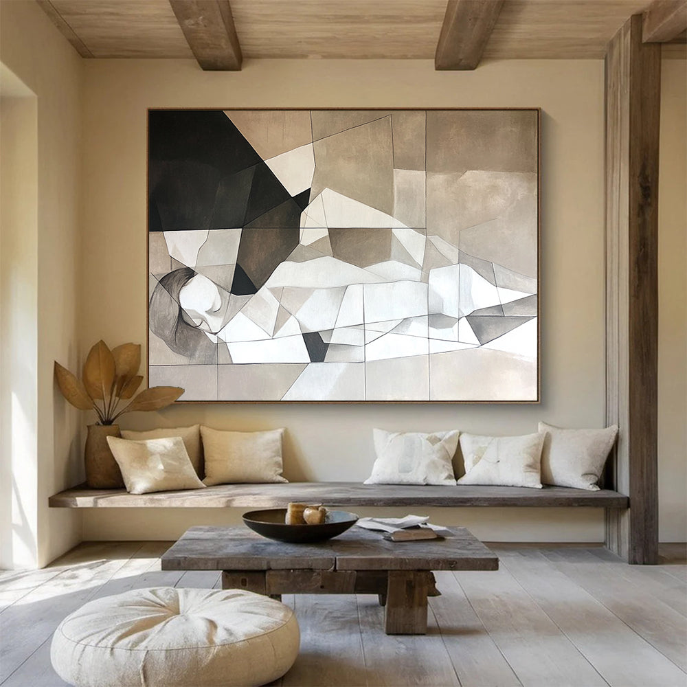 Geometric Figure - Cubist Style Abstract Painting DYP049