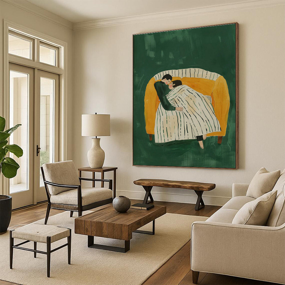 Custom - Designed Hand - Painted Abstract Art for Dining Room Banquet Chairs & Entryway Console Tables DLZ0706