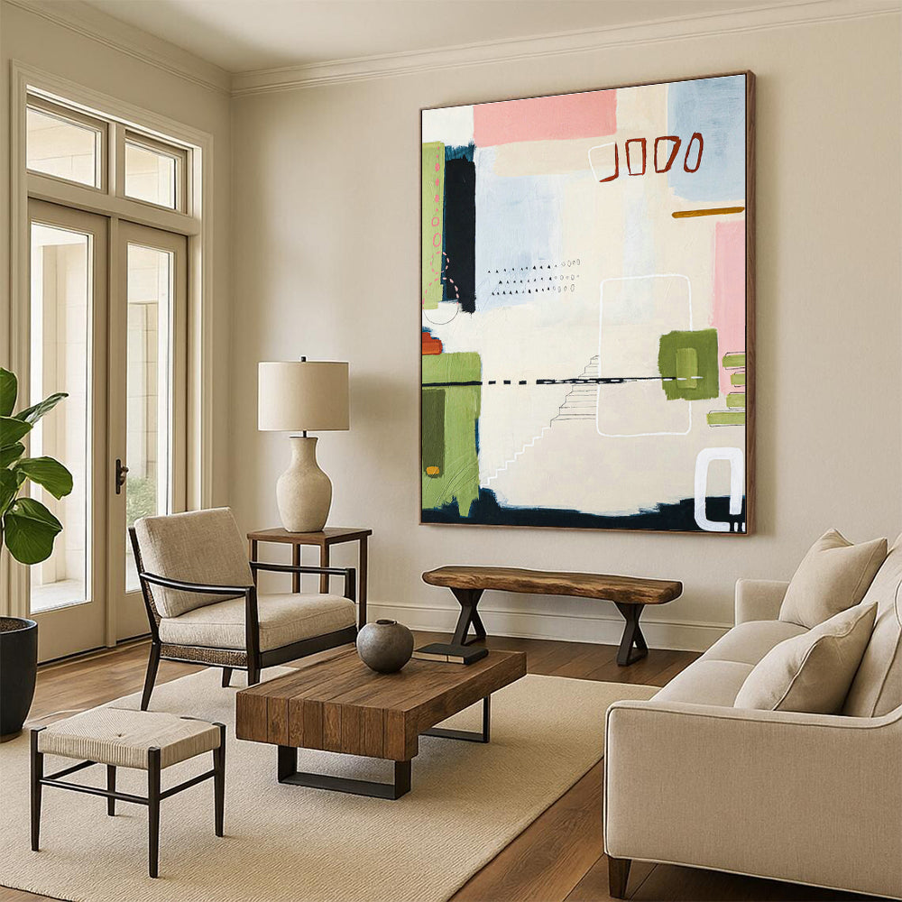 Immense Custom Abstract Wall Hanging for Bedroom & Office DLZ1116