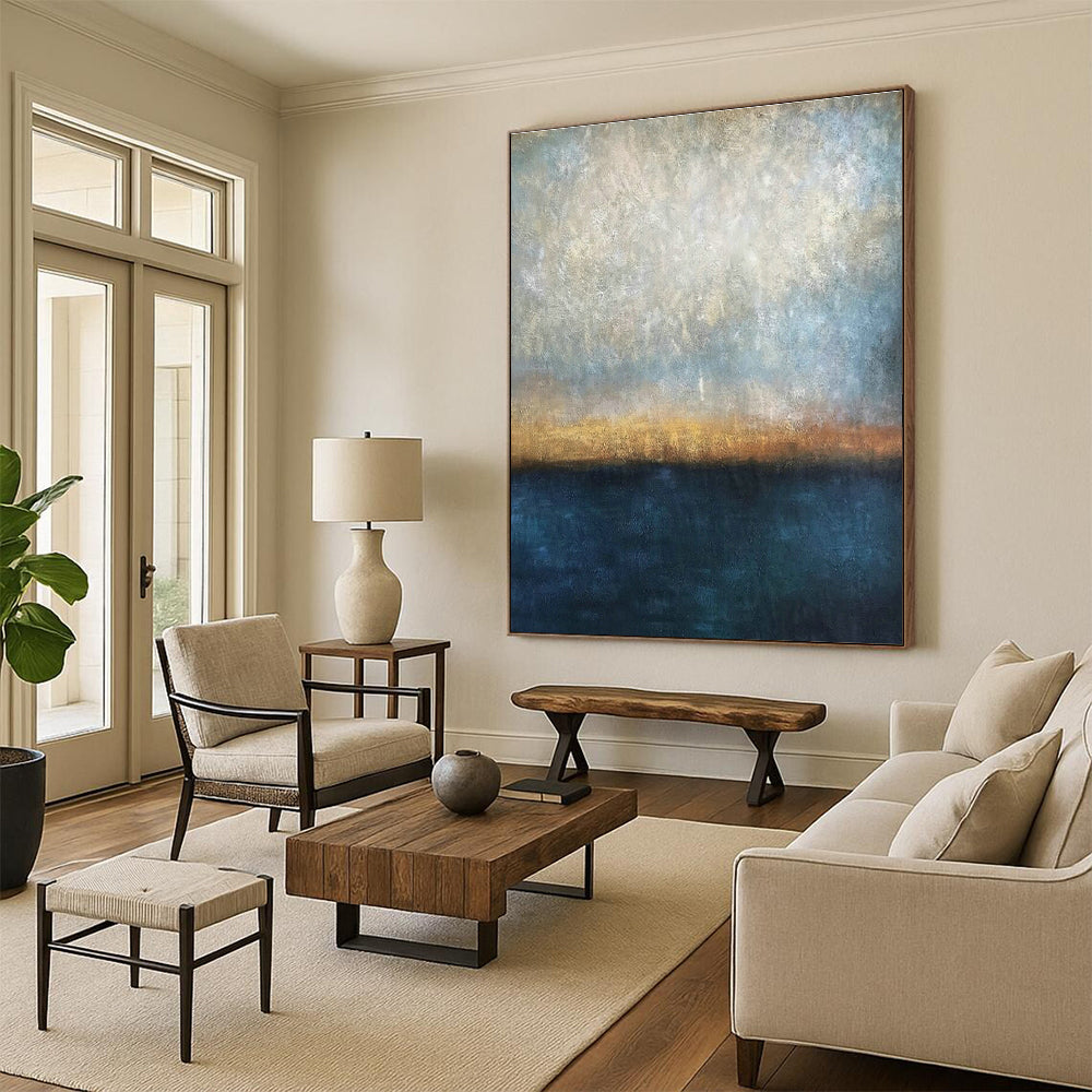 Extra - Vast Hand - Painted Abstract Canvases for Dining Room Wine Cellars & Office Copy Rooms DLZ0597