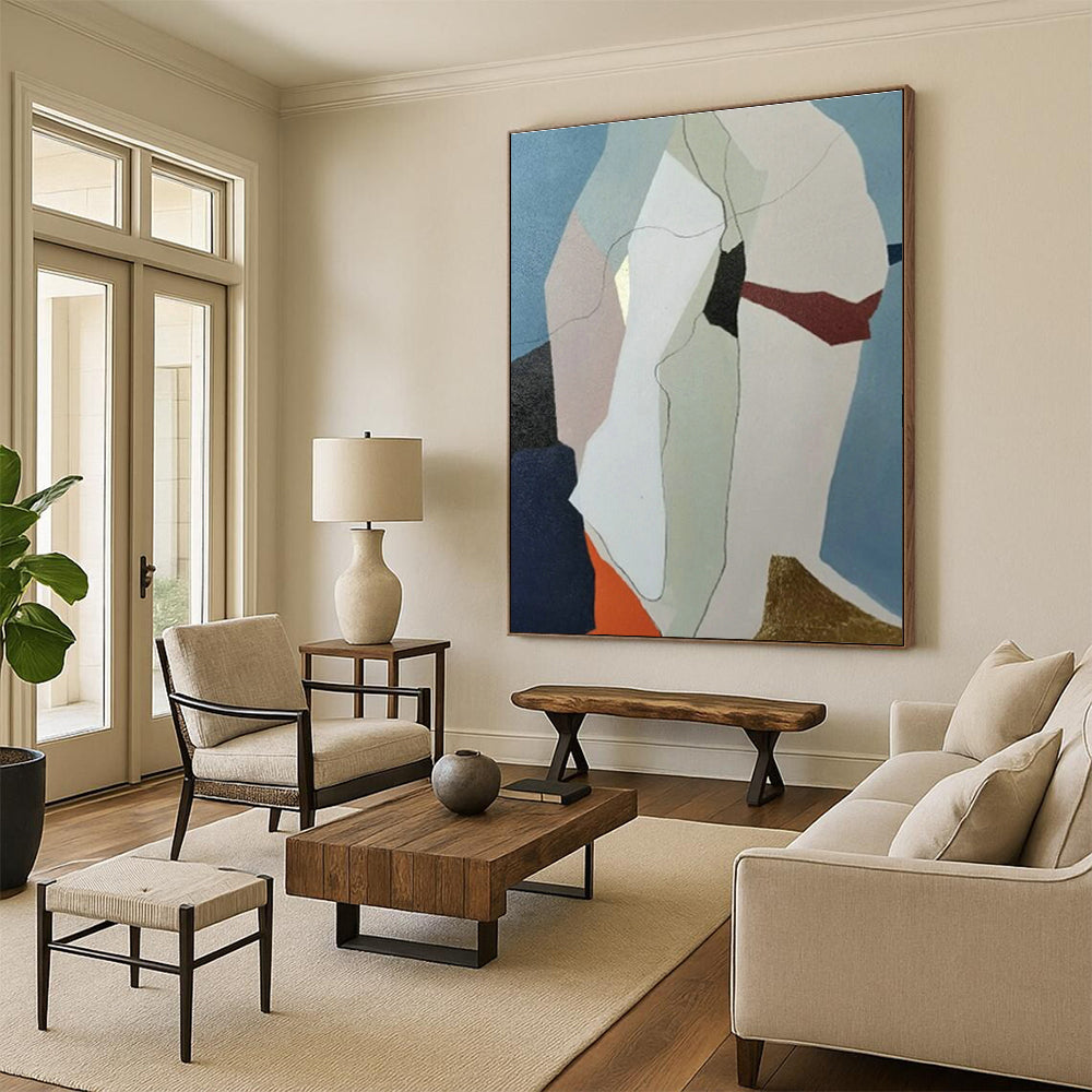 Extra-Wide Tailored Abstract Art for Living Room & Hallway DLZ1060