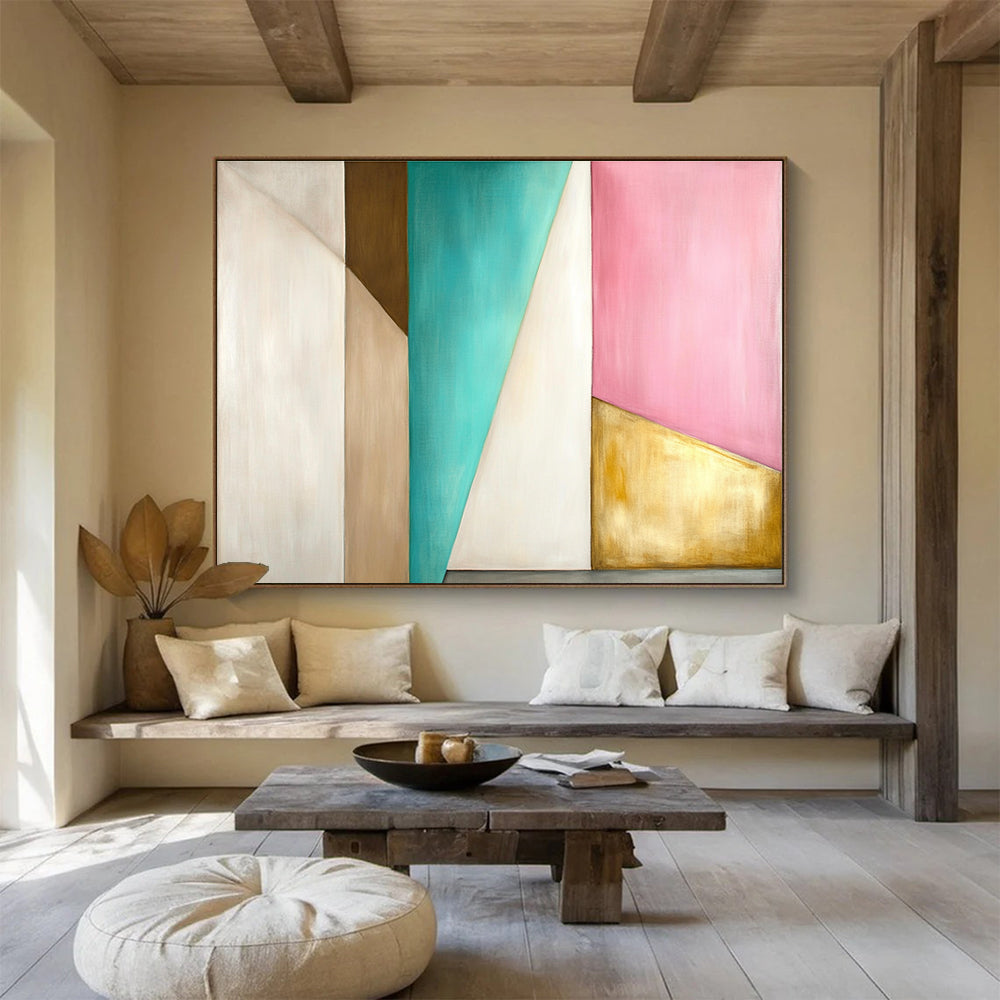 Geometric Color Block Abstract Painting DYP078