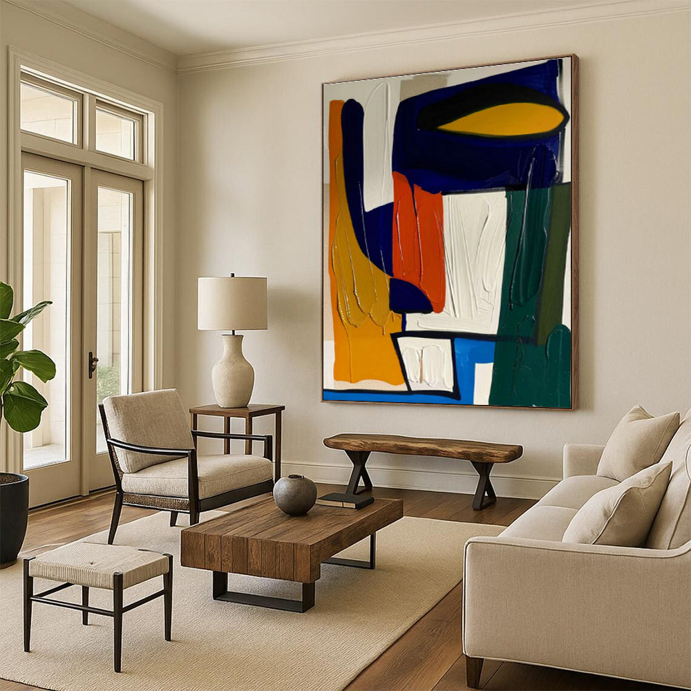 Oversized Custom Abstract Artwork for Dining Room & Entryway DLZ1194
