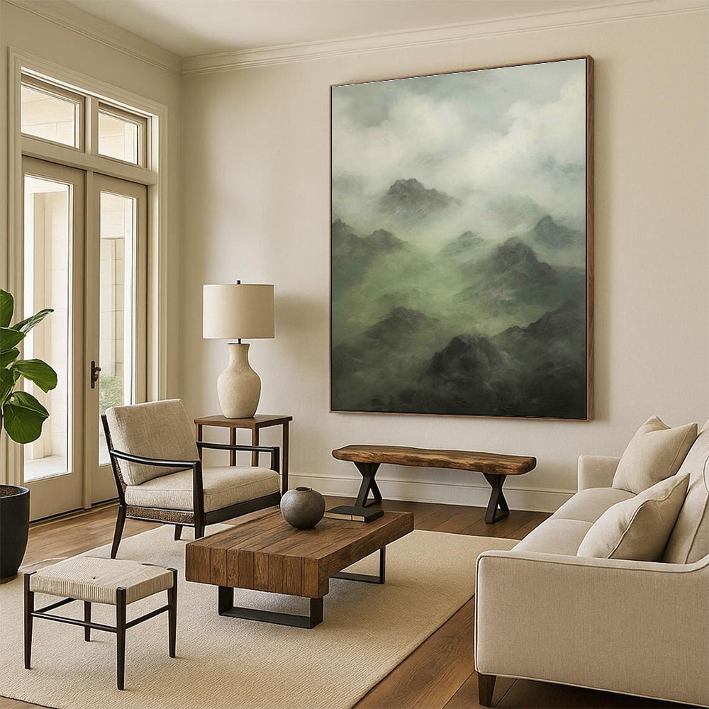 Immense Bespoke Hand Painted Abstract Wall Decor for Entryway & Cottage DLZ2180