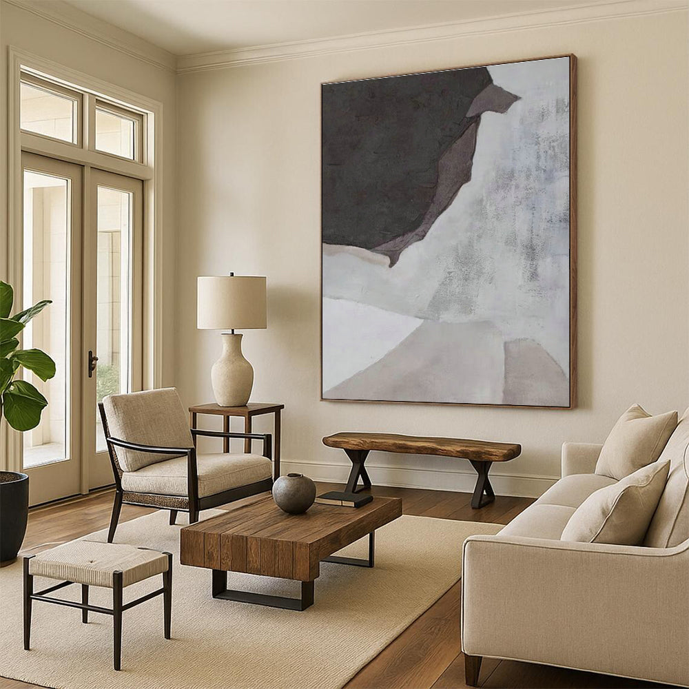 Large Hand-Painted Abstract Wall Art for Office & Cottage Living Room DLZ1189
