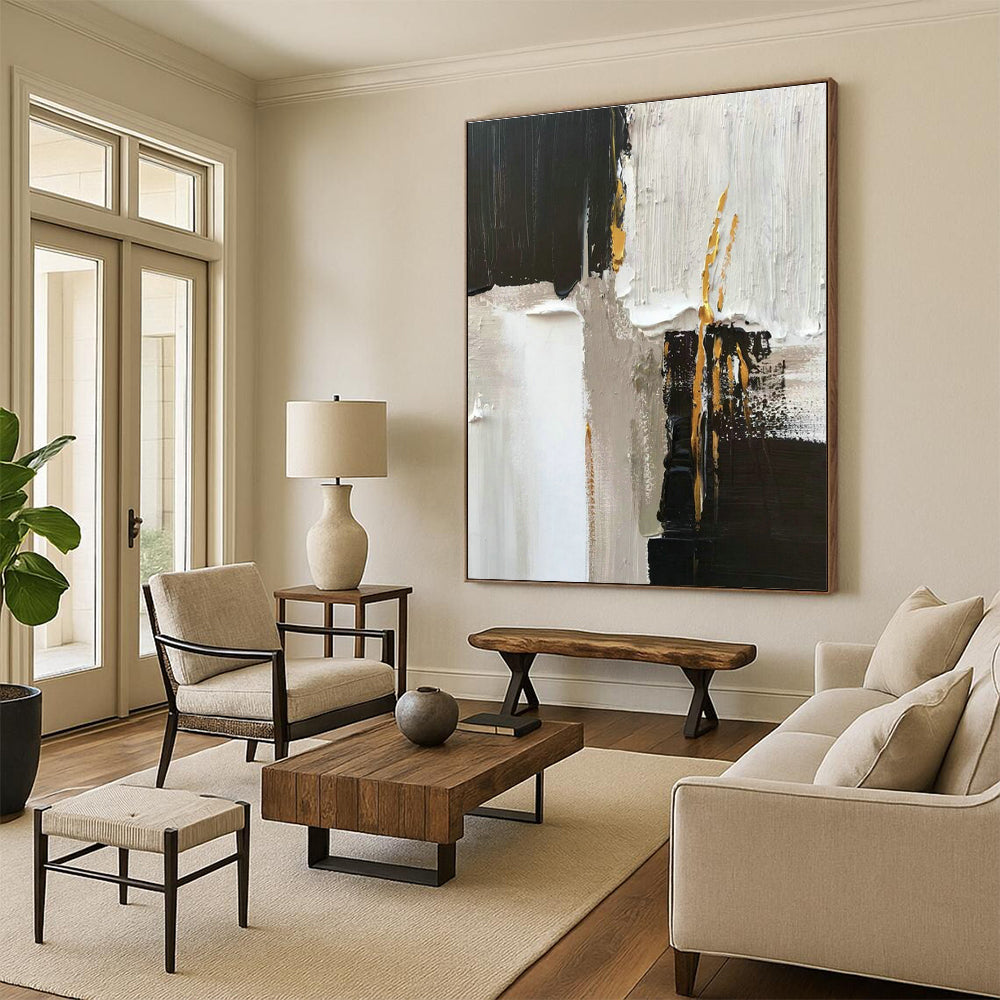 Original Hand-Painted Abstract Painting for Cottage Hallway & Living Room DLZ1670