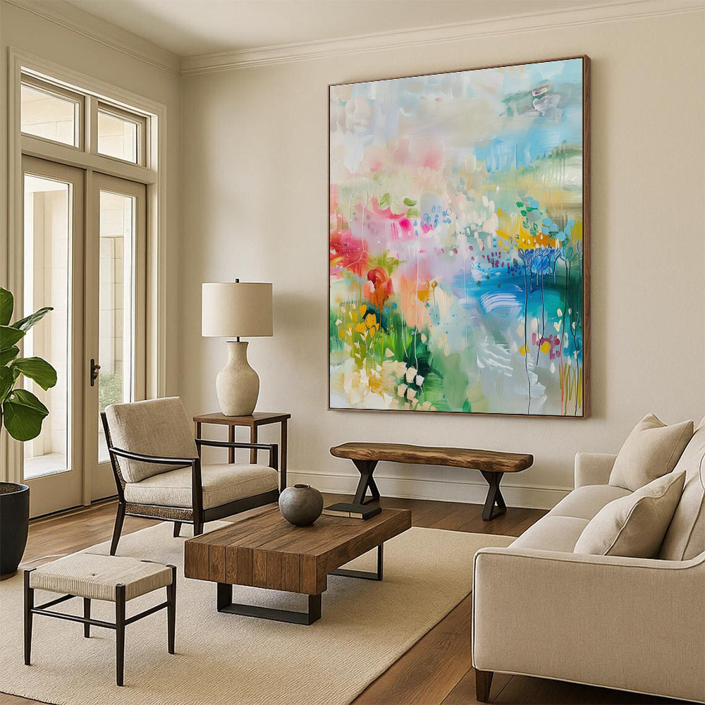 Grandiose Custom-Formulated Handmade Abstract Painting for Bedroom & Living Room DLZ2089