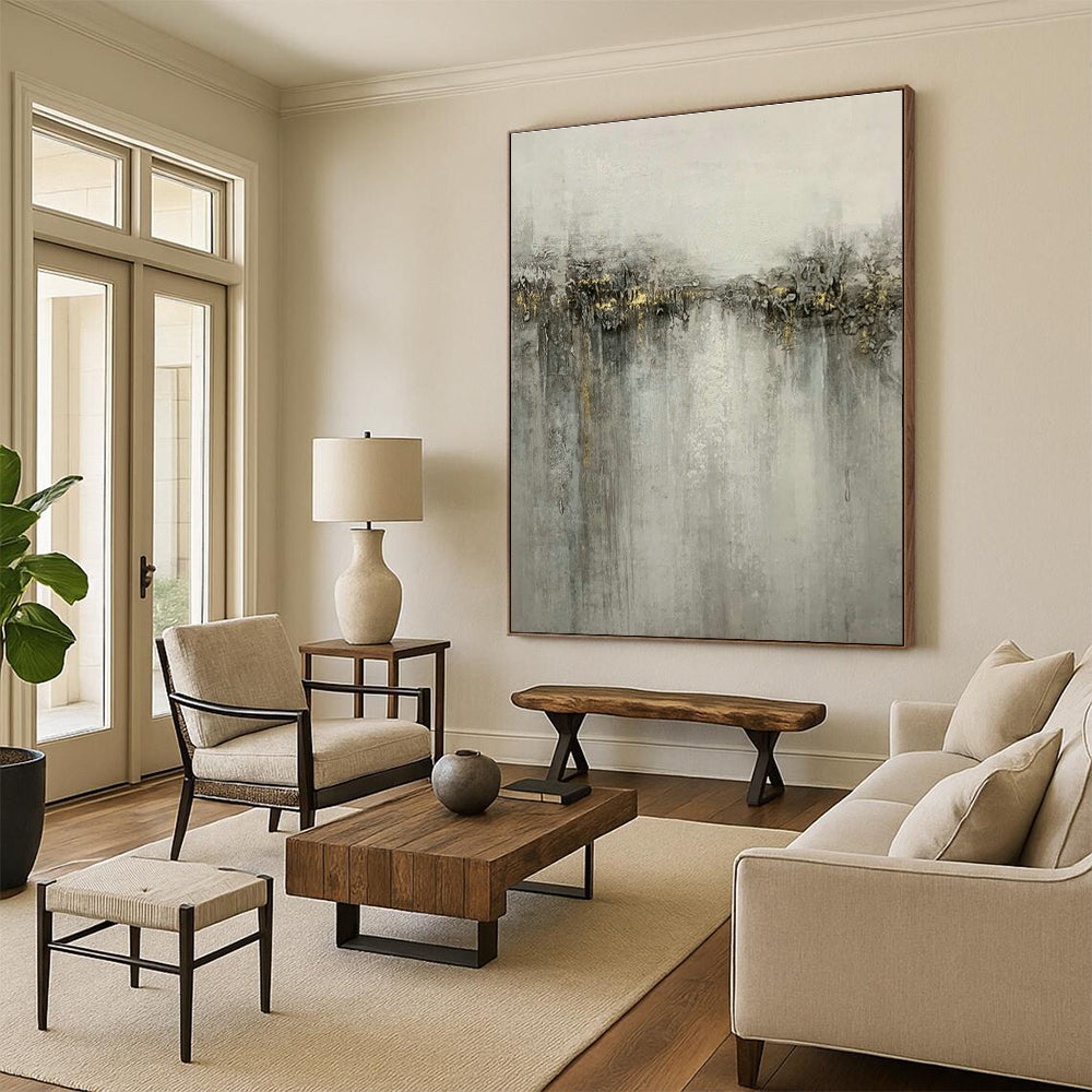 Custom - Designed Hand - Painted Abstracts for Dining Room and Entryway DLZ0531