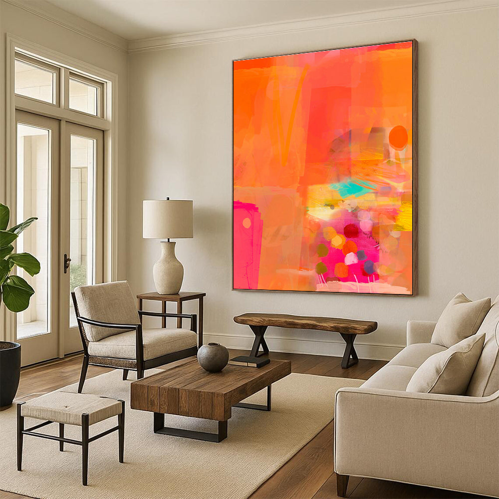 Hand - Painted Abstract Canvases for Cottage Living Room and Dining Room DLZ0641