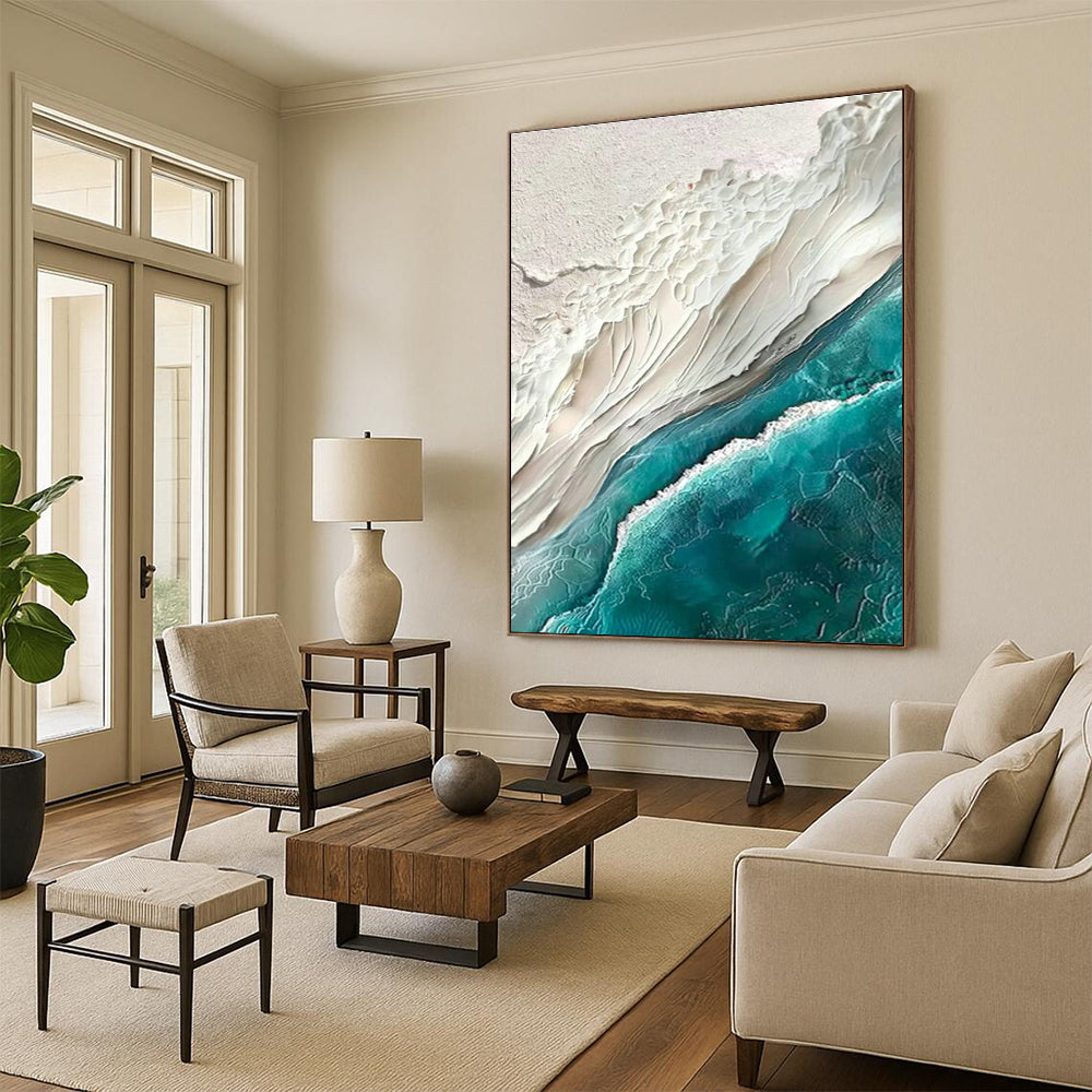 Hand - Painted Oversized Abstract Wall Feature for Living Room & Bedroom DLZ1401