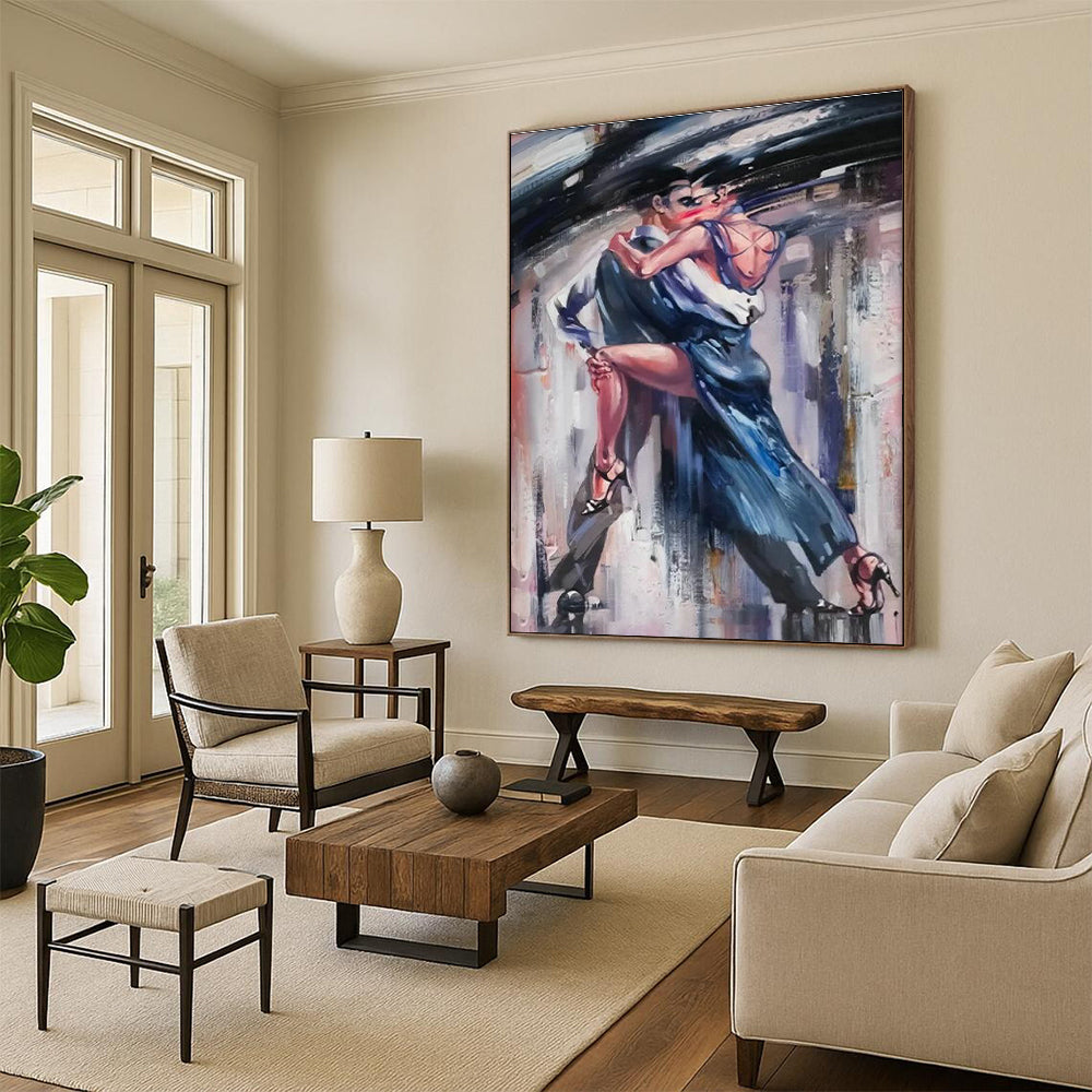 Custom Hand-Painted Abstract Canvas Art for Office & Cottage Bedroom DLZ2332