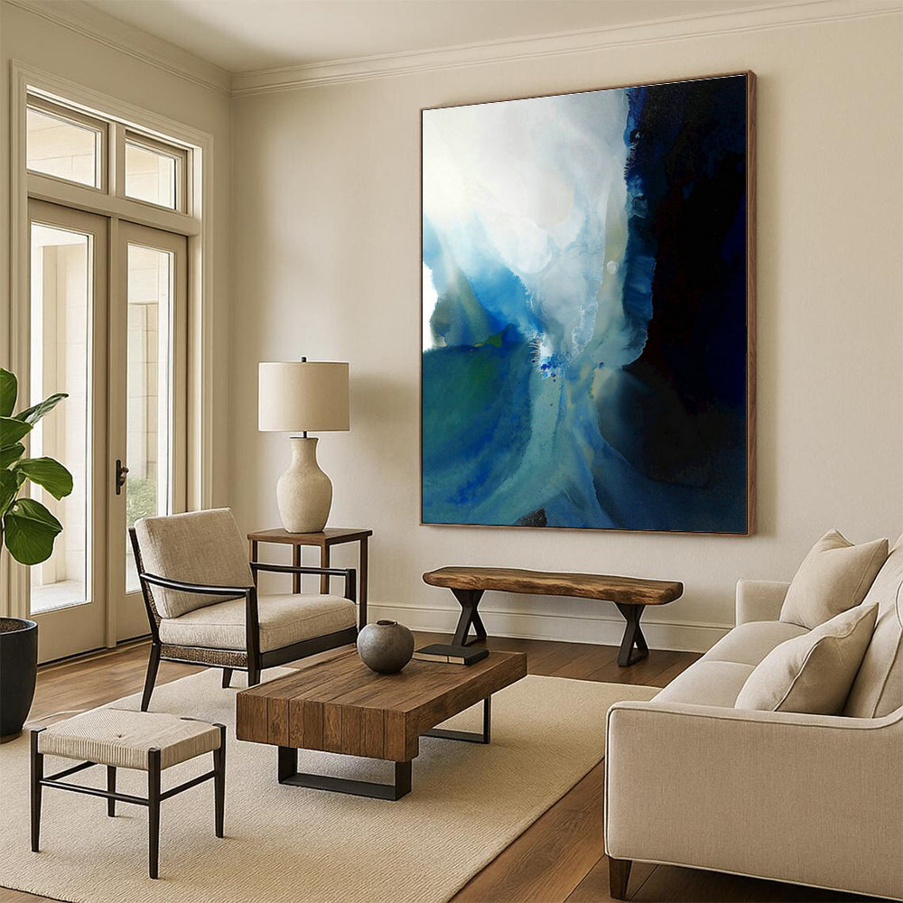 Hand-Painted Large Abstract Oil Painting, the Artistic Focal Point of Living Room and Bedroom DLZ0948