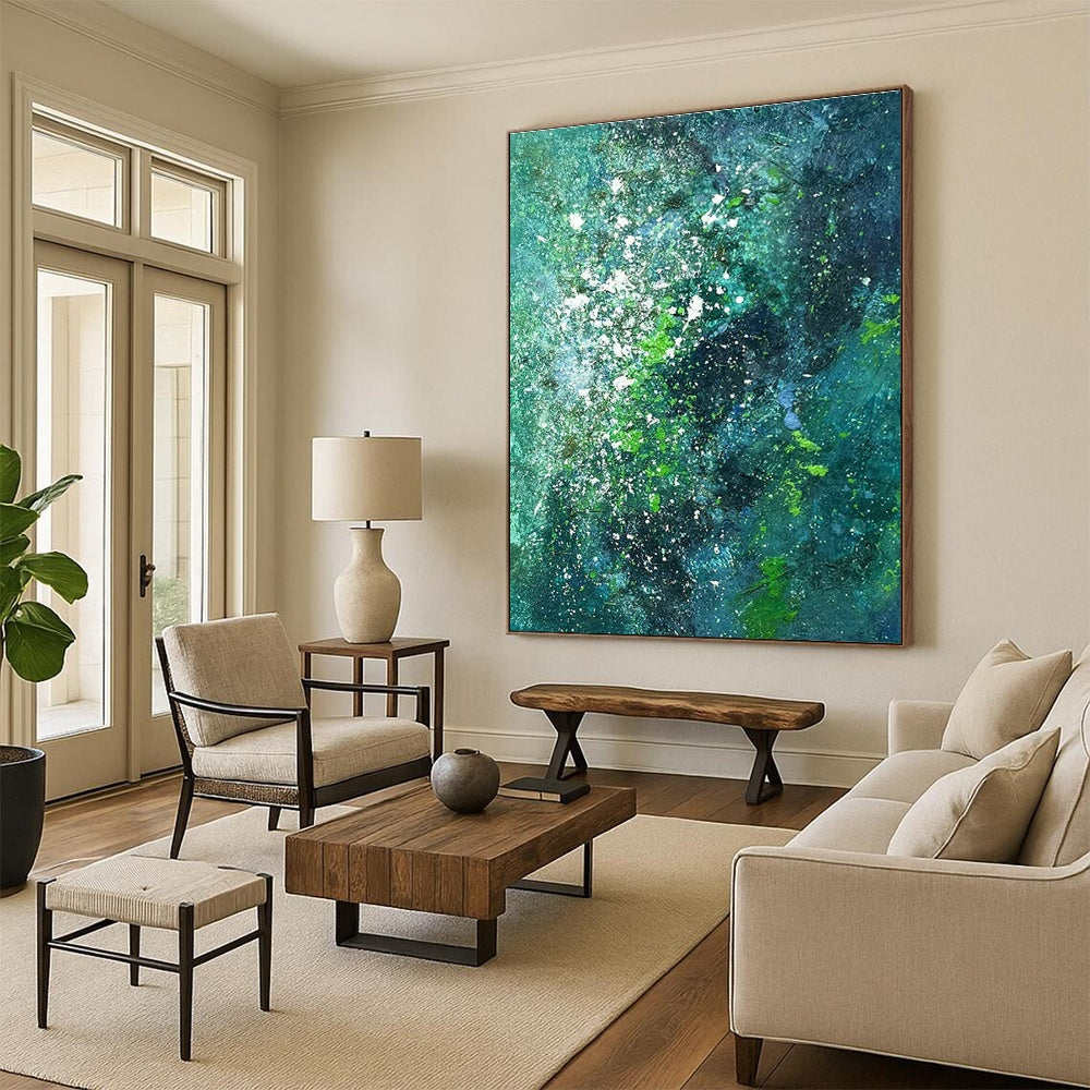 Handmade Abstract Art for Living Room and Cottage Entryway DLZ1593