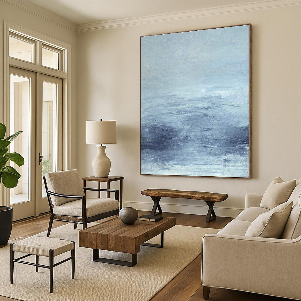 Modern Abstract Hand-Painted Art Canvas Painting, Elevating the Elegant Style of Bedroom and Dining Room DLZ0975