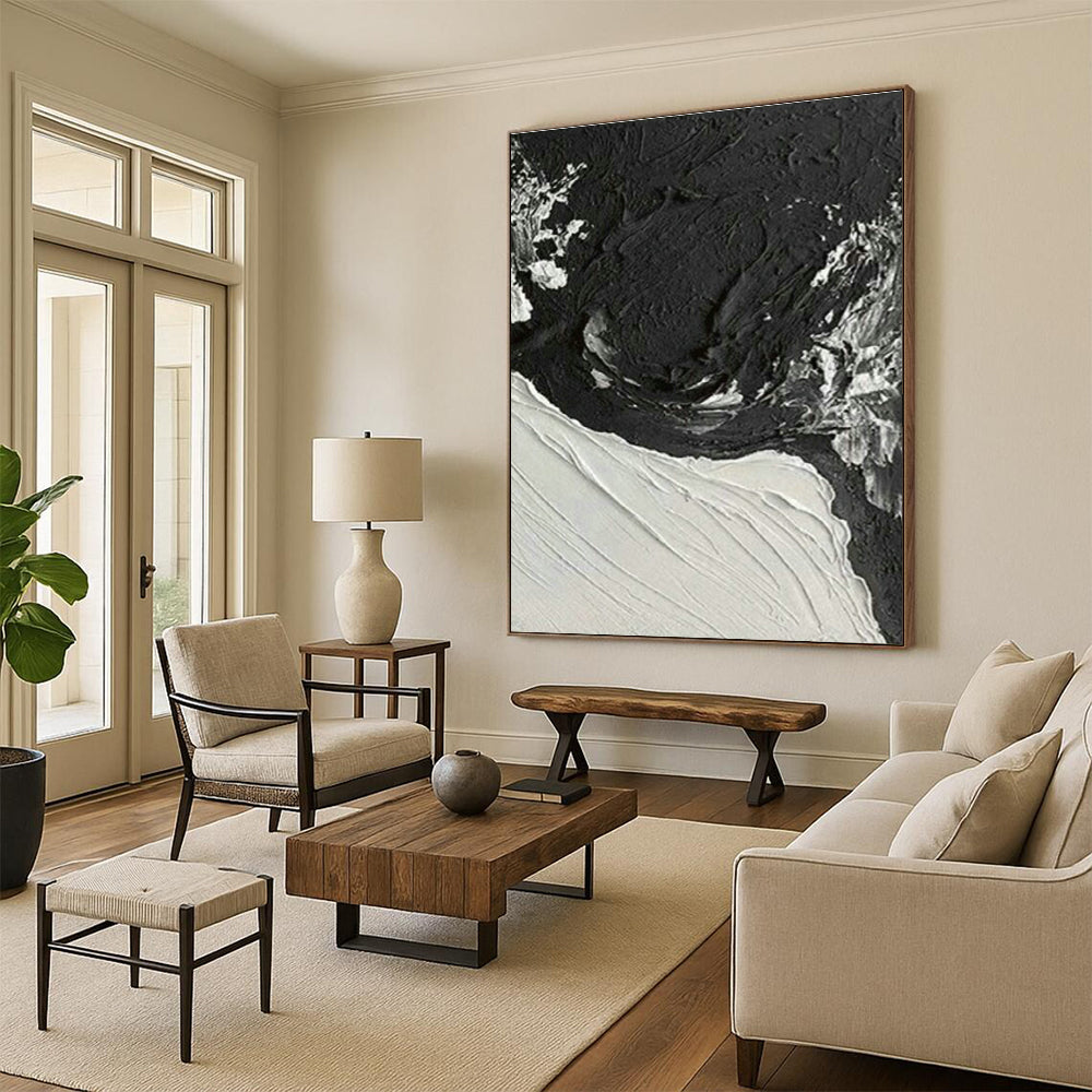 Custom Hand-Painted Abstract Canvas for Bedroom and Cottage Dining Room DLZ1614