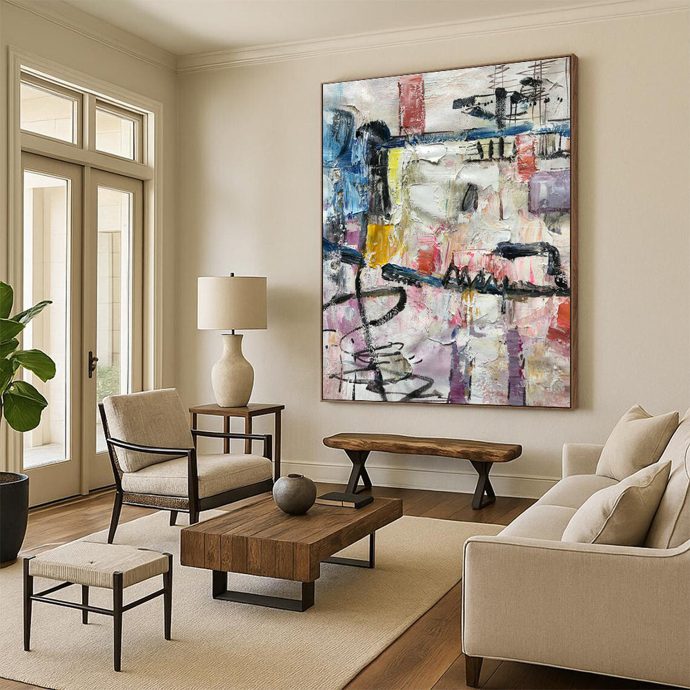 Colossal Extended Bespoke Abstract Painting for Office & Cottage Living Room DLZ1275