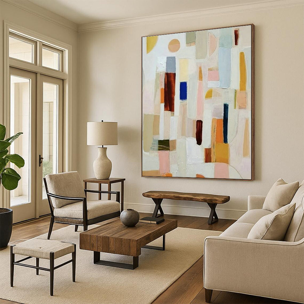 Custom Hand-Painted Abstract Wall Art for Bedroom and Dining Room DLZ1504