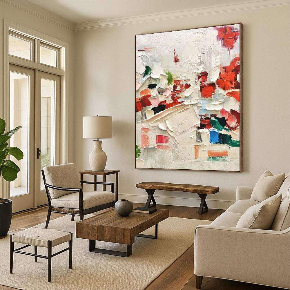 Customizable Handmade Abstract Wall Art for Dining Room and Cottage Bedroom DLZ1608