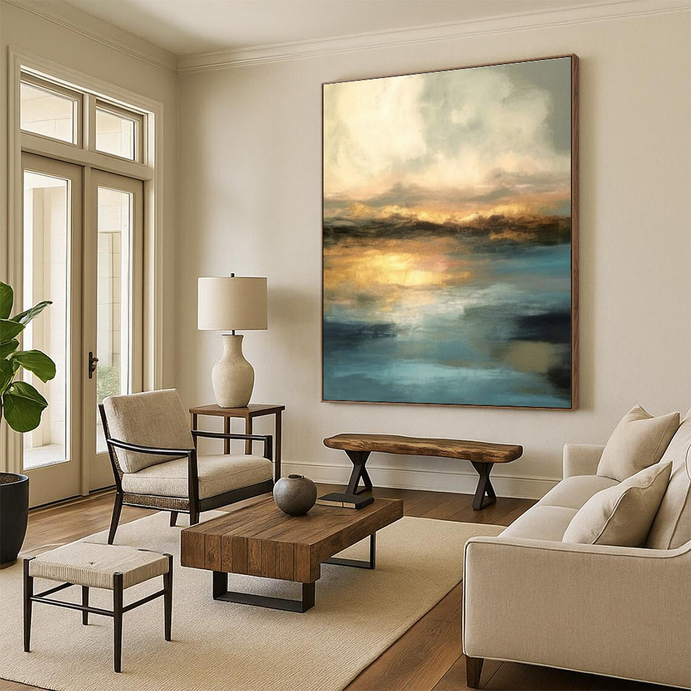 Stupendous - Depth Custom Abstract Paintings for Living Room Glamour DLZ0446