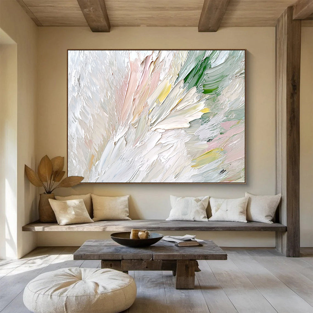 Pastel Colorful Textured - Impasto Floral Abstract Painting DYP042