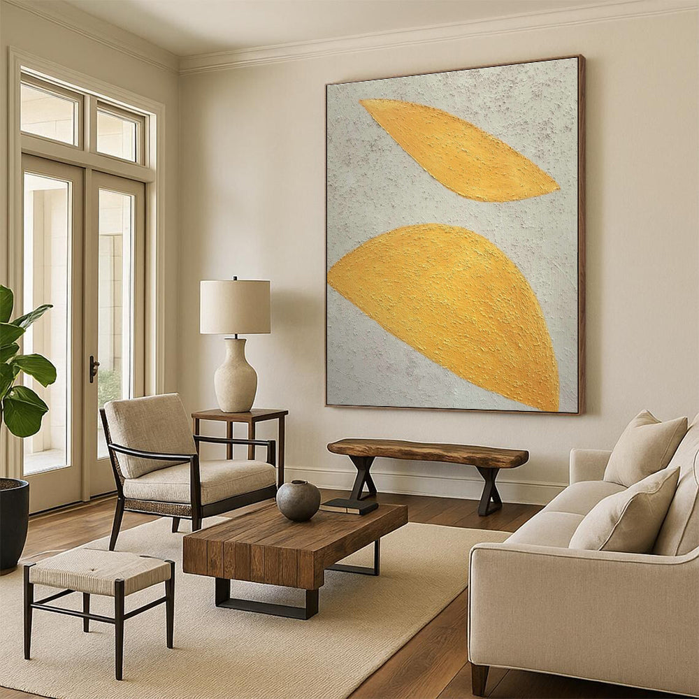 Large Customizable Hand-Painted Abstract Canvas for Living Room Wall Sconce Niche and Bedroom Bedside Table Wall DLZ1887