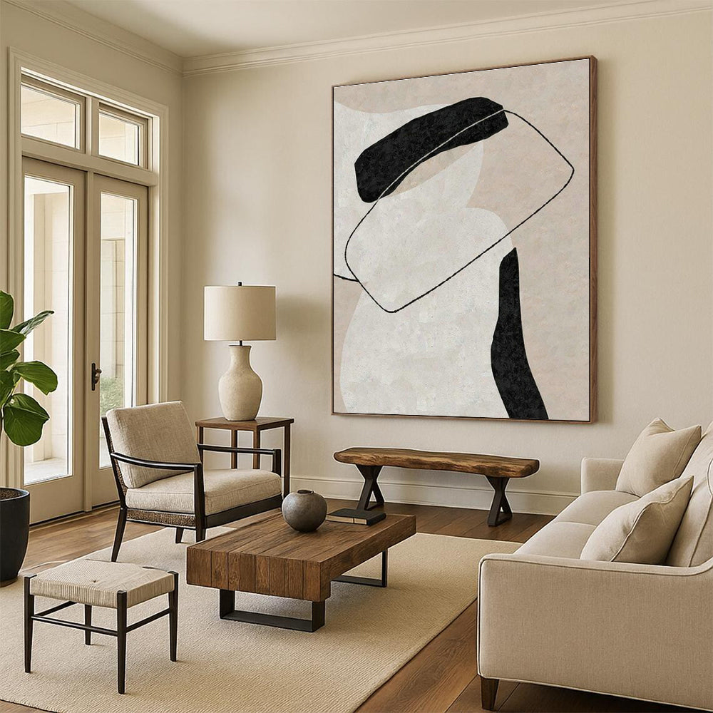 Oversized Hand Painted Abstract Wall Art for Bedroom & Living Room DLZ2026