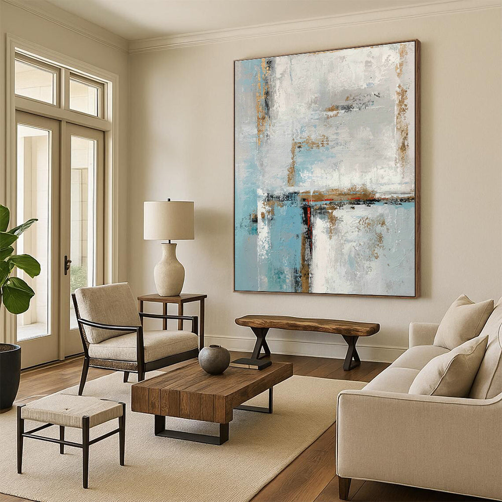 Massive Custom Hand - Painted Abstracts for Cottage Dining Room & Office DLZ0567