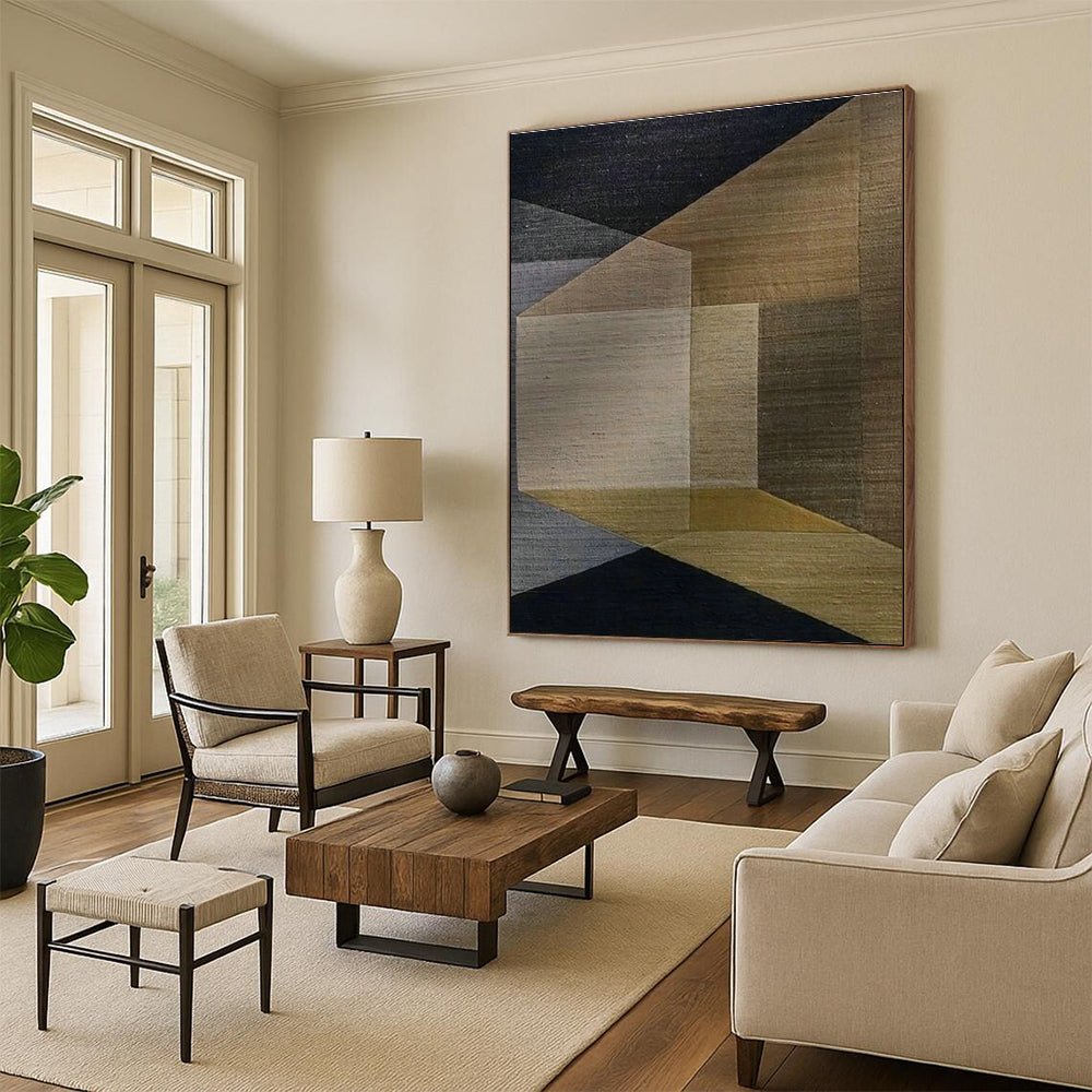Hand - Painted Oversized Abstract Painting for Dining Room & Cottage Entryway DLZ1141