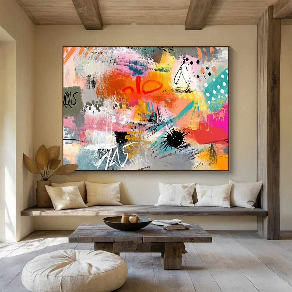 Colorful Abstract Chaos Painting DYP098