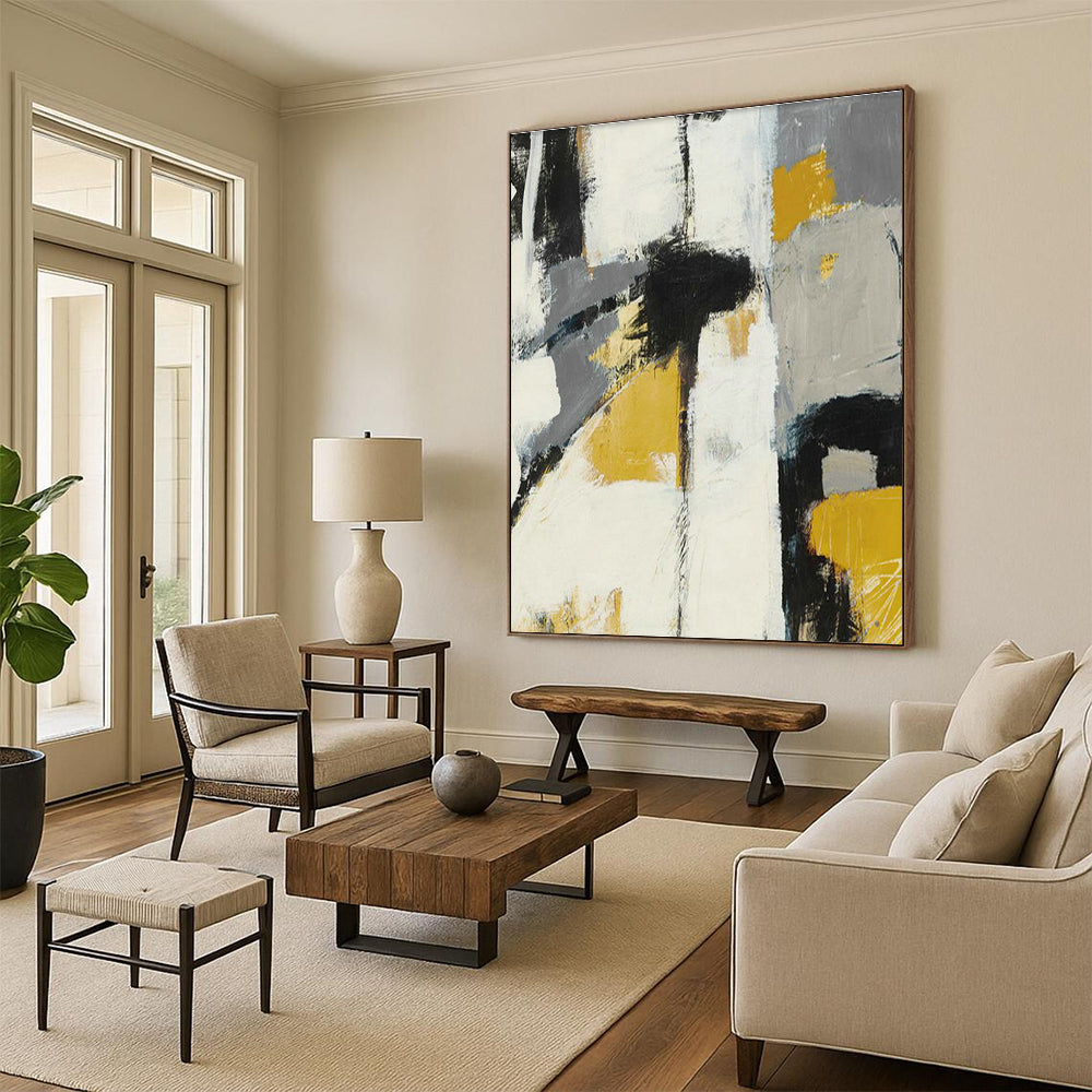 Gargantuan Custom - Built Handmade Abstract Canvas for Cottage & Office DLZ2225