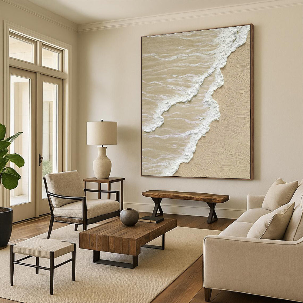 Large Hand-Painted Abstract Painting for Entryway and Bedroom DLZ1507
