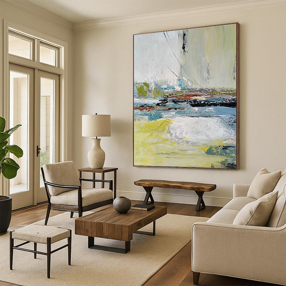 Colorful Splash - style Abstract Painting for Artistic Displays ADGE052