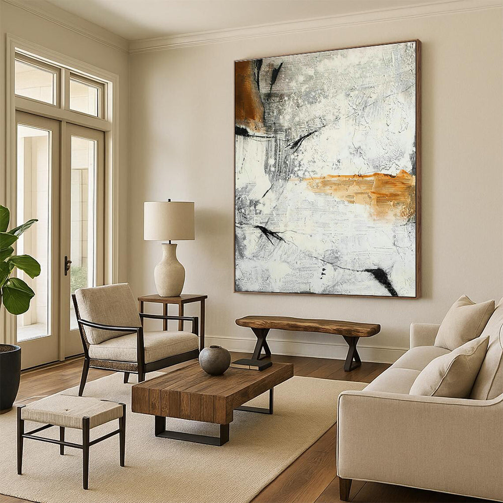 Vast Custom - Embellished Handmade Abstract Canvas for Hallway & Cottage DLZ2138