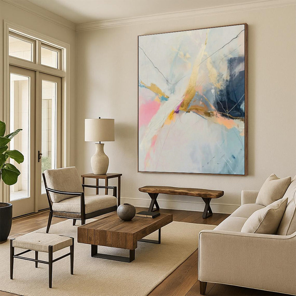 Bespoke Oversized Abstract Artwork for Entryway & Dining Room DLZ1002