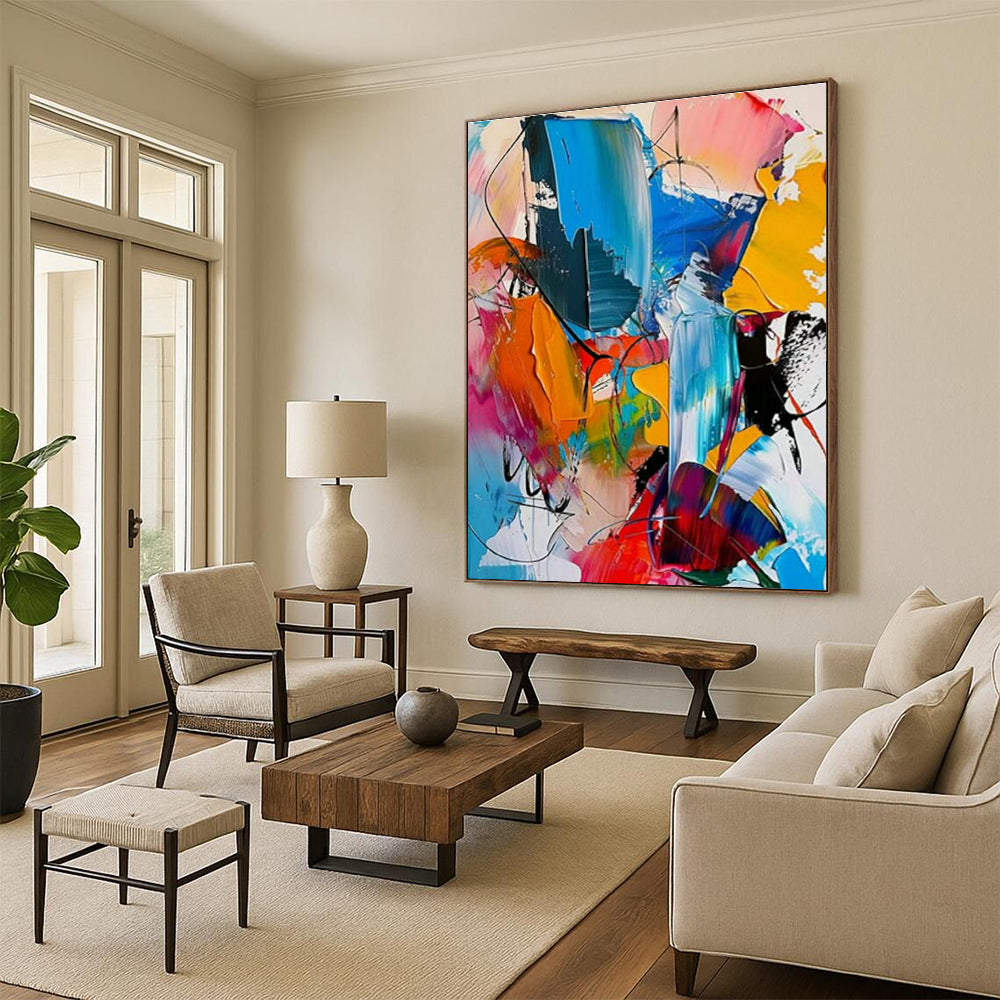 Handmade Abstract Wall Art for Cottage Dining Room and Bedroom DLZ1539