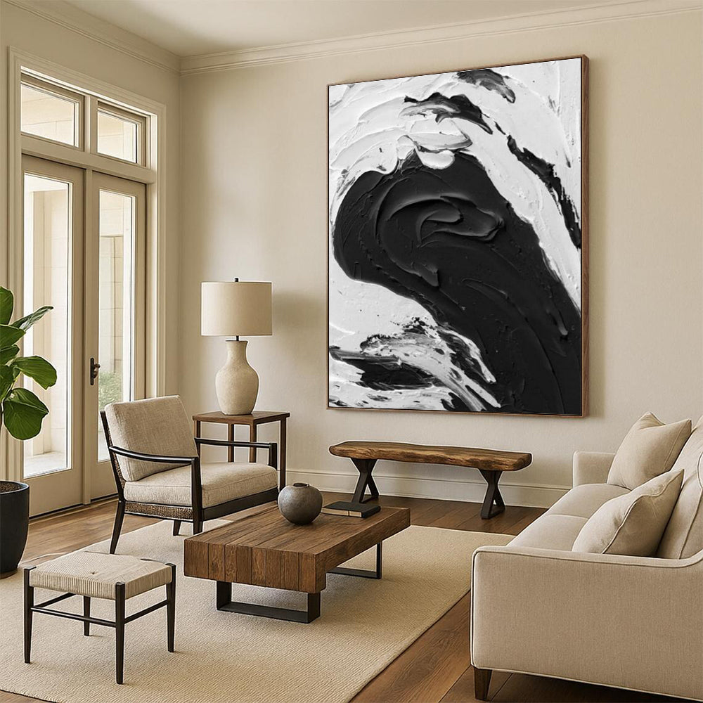 Hand-Painted Abstract Wall Tapestry for Bedroom Canopy & Office Partition DLZ2379