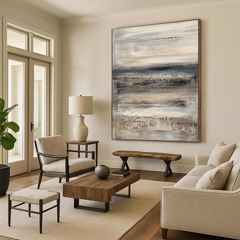 Layered Neutral Abstract with Subtle Color Variations GER285
